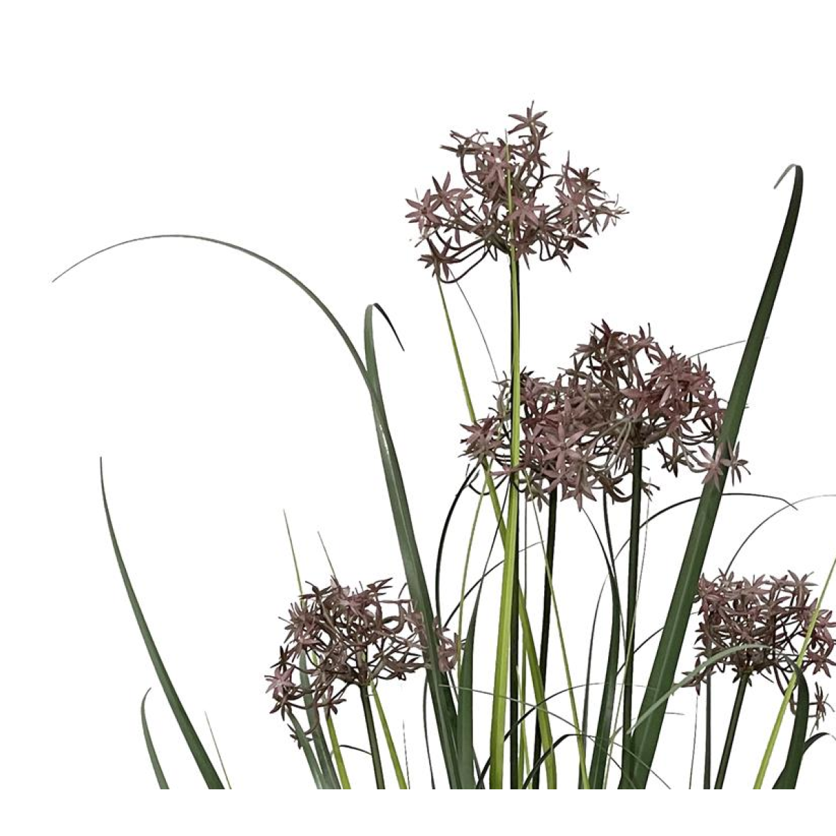 Leaf Design UK 95cm Artificial Flowering Grass Plant in Weighted Plastic Pot