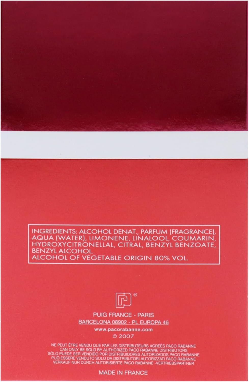 Paco Rabanne Ultrared Man Eau de Toilette 100ml Spray