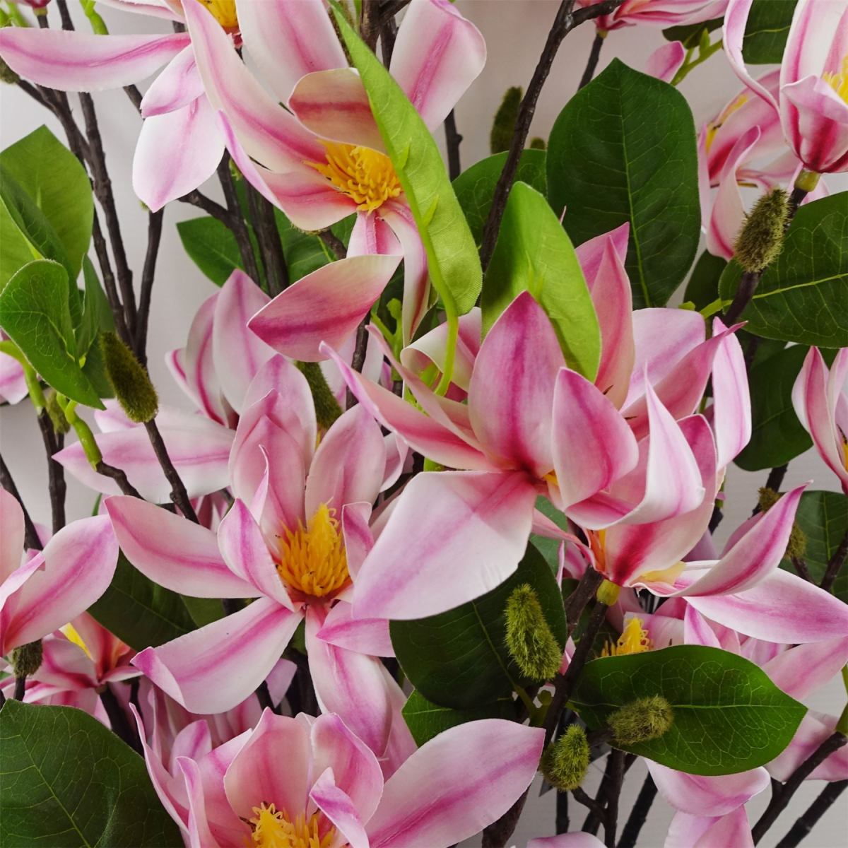 Leaf 100cm Pink Magnolia Artificial Floral Spray