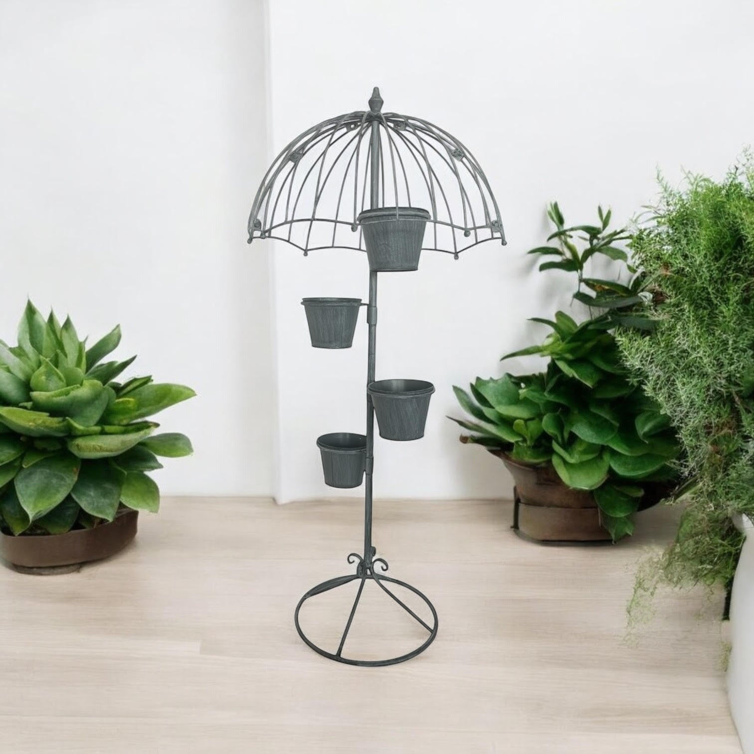 MSL 130cm Grey Metal Garden Planter