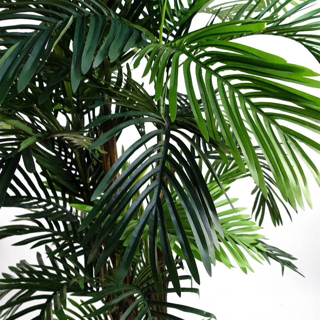 Leaf 150cm Artificial Areca Palm Tree with Silk Leaves and Weighted Pot
