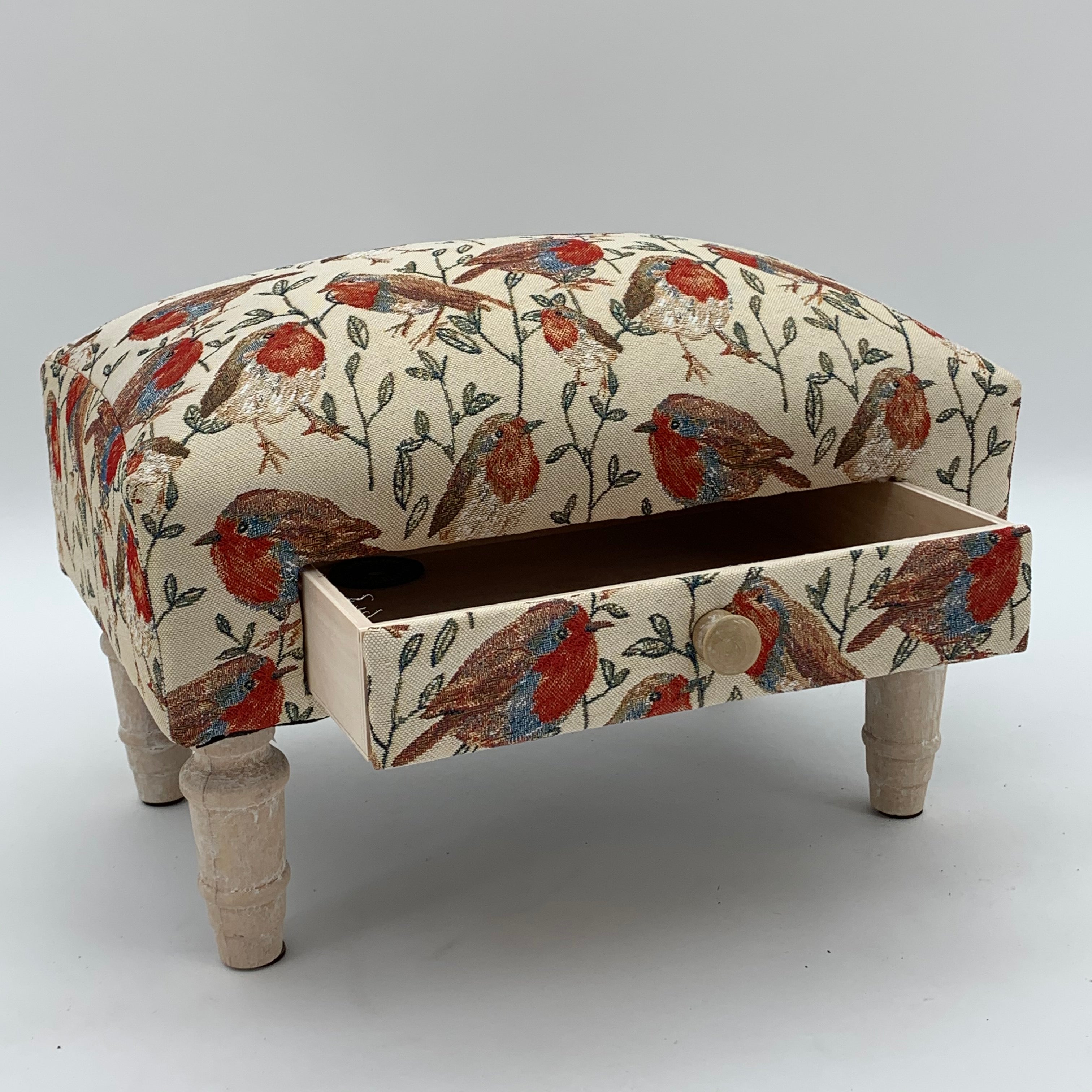 MSL Robin Fabric Footstool with Drawer
