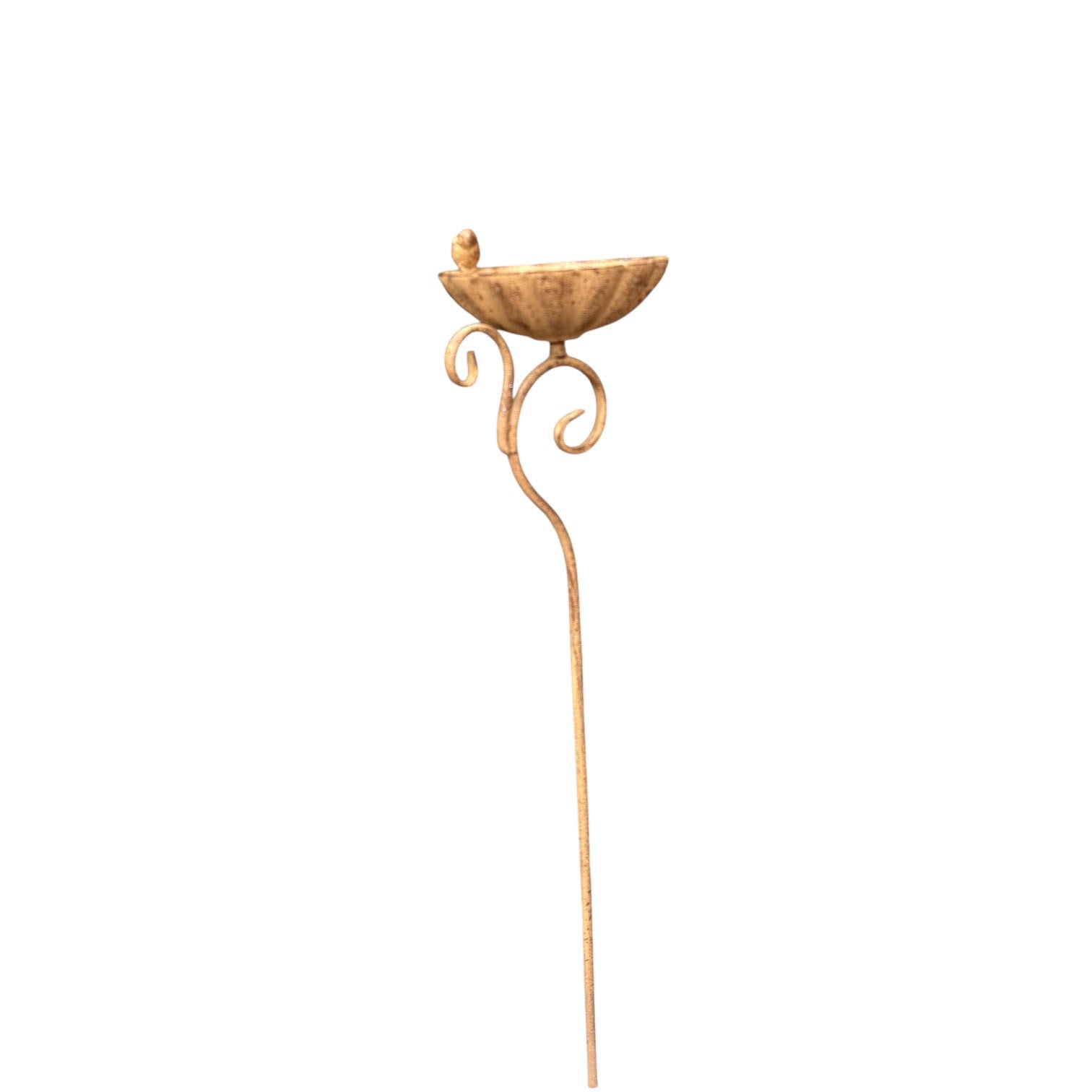 MSL 66cm Bird Feeder Stake, Hand Finished Bird Bath, Ground Spike for Garden, Flower Beds and Lawns