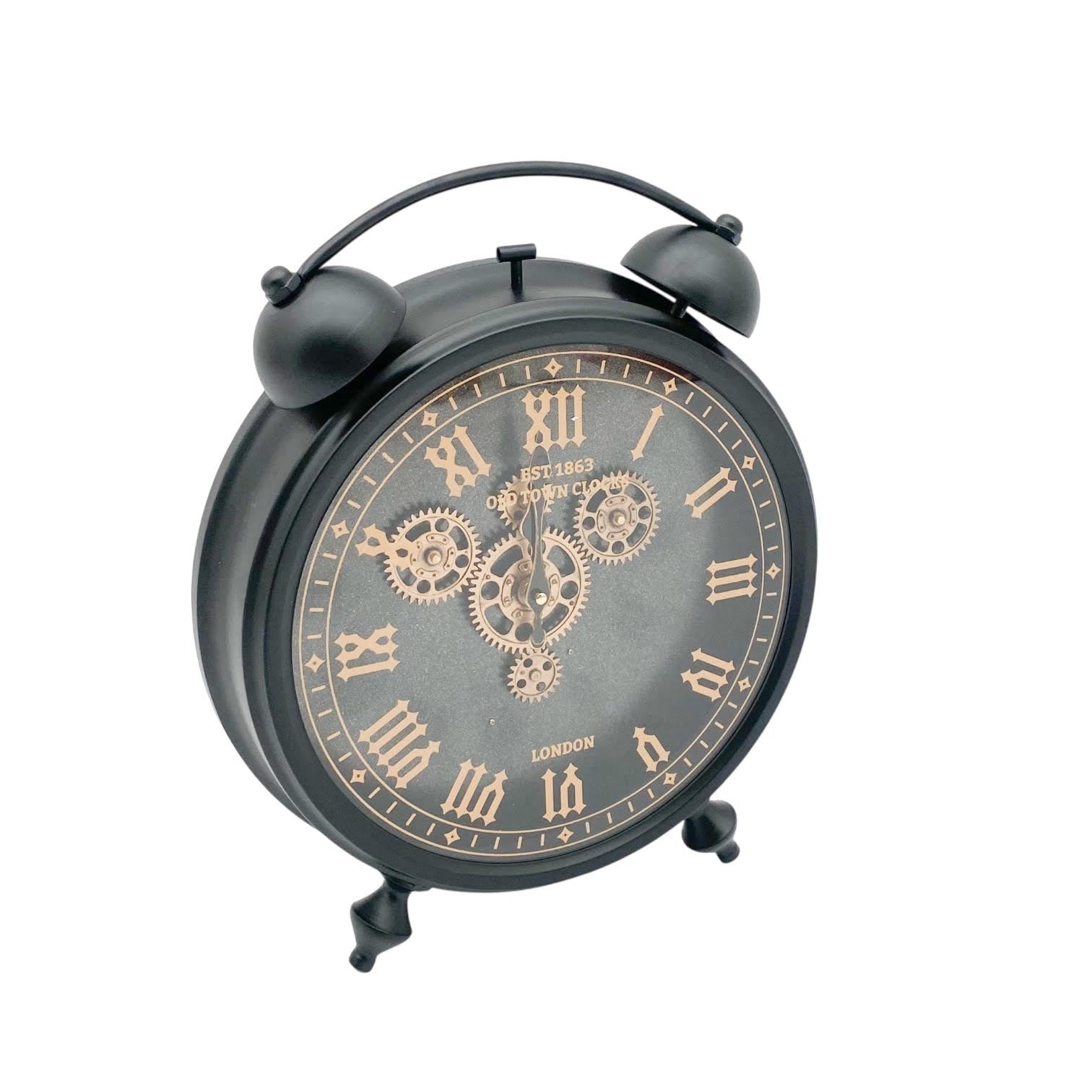 MSL 50cm Hand Finished Gear Table Clock, Requires 1 AA Battery