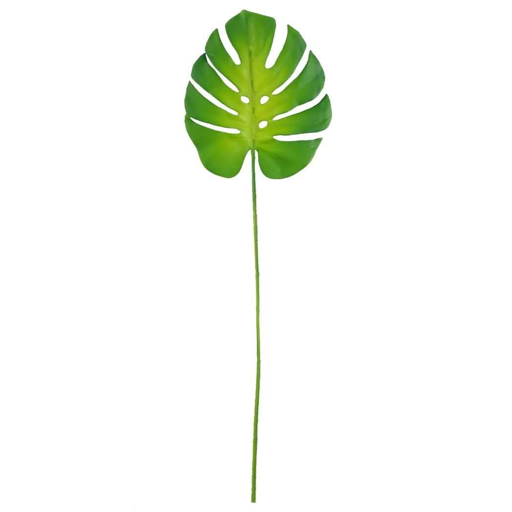55cm Artificial Monstera Leaf Stem with Wired Shapable Stem