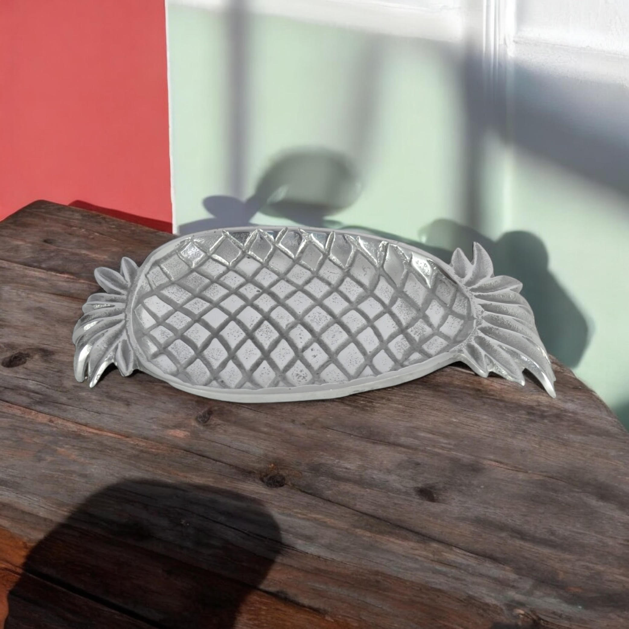MSL 33cm Hand Finished Nickel Plated Pineapple Serving Tray