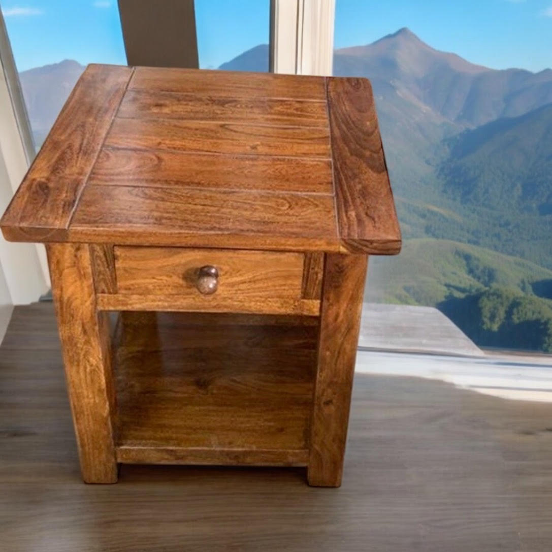 MSL 55cm Wooden Table, Sturdy, Versatile, Wipe Clean With Damp Cloth