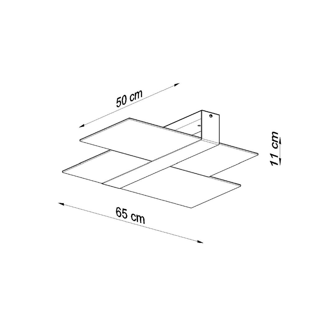 Ceiling lamp steel, glass Massimo modern Design E27