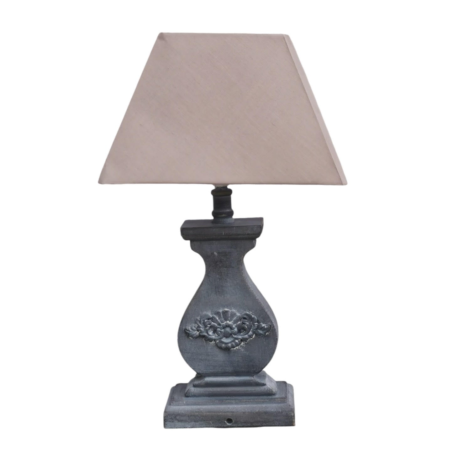 MSL 43cm Traditional Table Lamp with Linen Shade, Inline Rocker Switch, Double Insulated