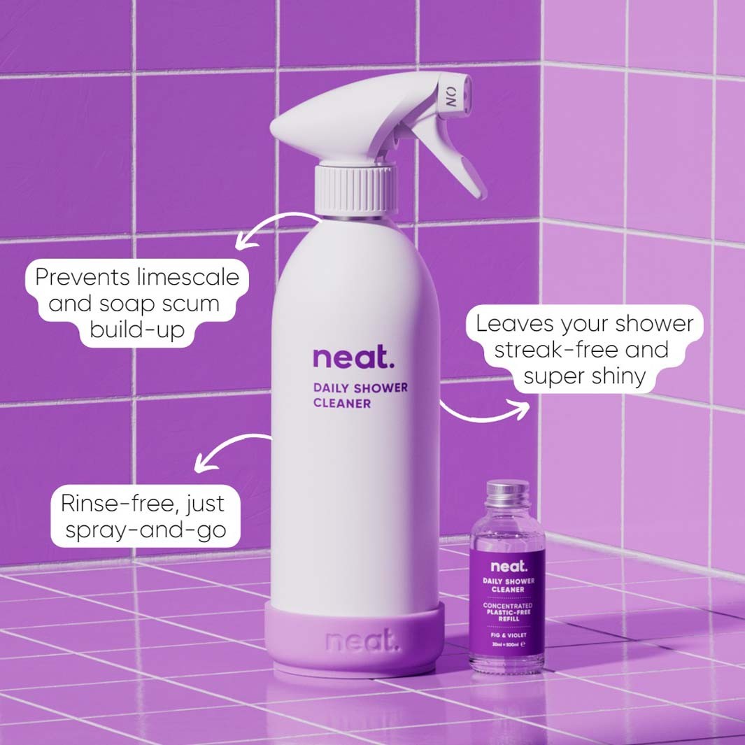 Neat Daily Shower Cleaning Spray Starter Pack & Refill – Fig & Violet