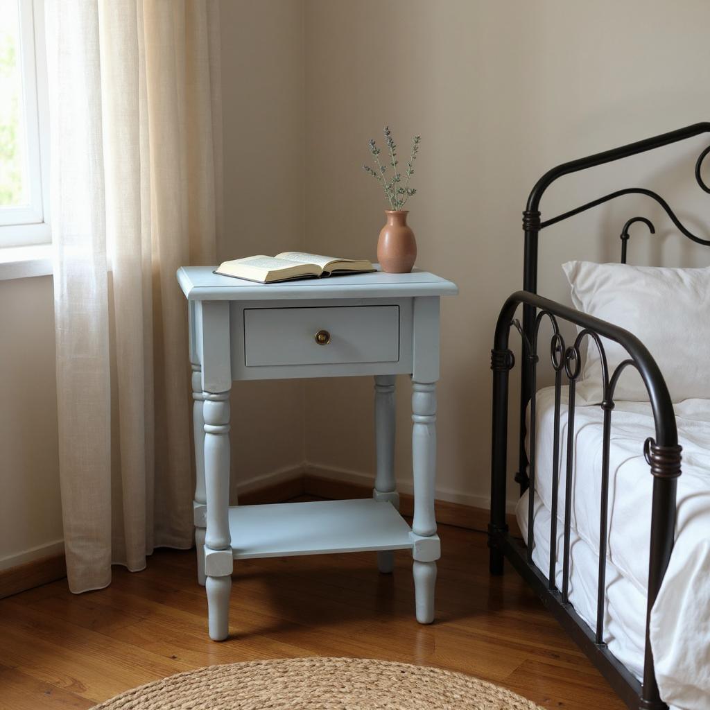MSL 65cm Hand Finished 1-Drawer Side Table / Bedside Table