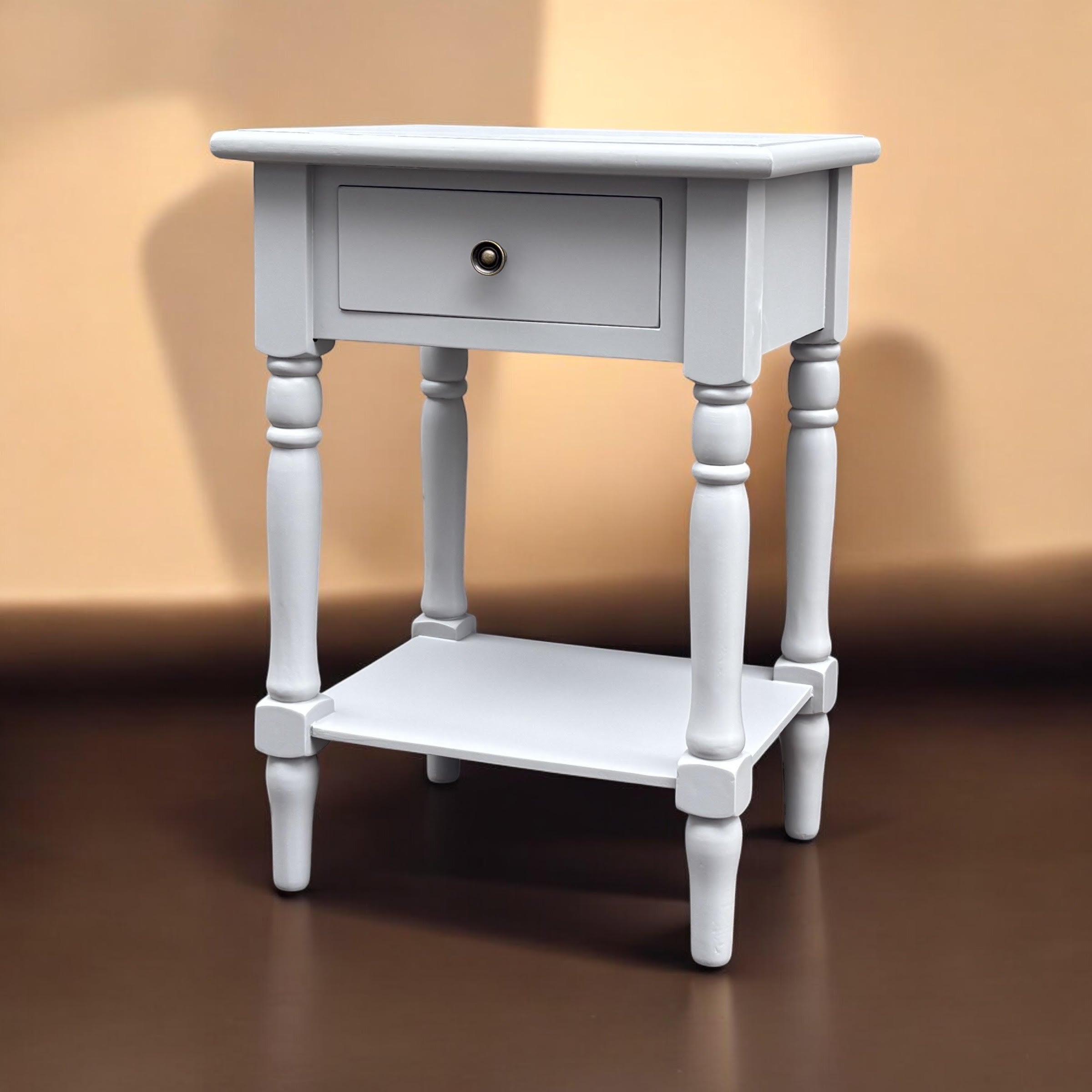 MSL 65cm Hand Finished 1 Drawer Side Table / Bedside Table
