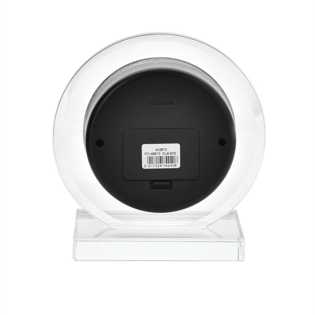 Wm.Widdop Round Glass Mantel Clock