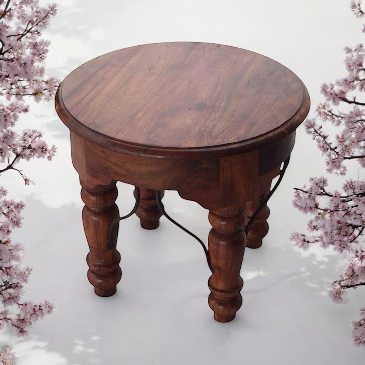 MSL 60cm Wooden Round Table, Sturdy and Versatile, Wipe Clean With Damp Cloth