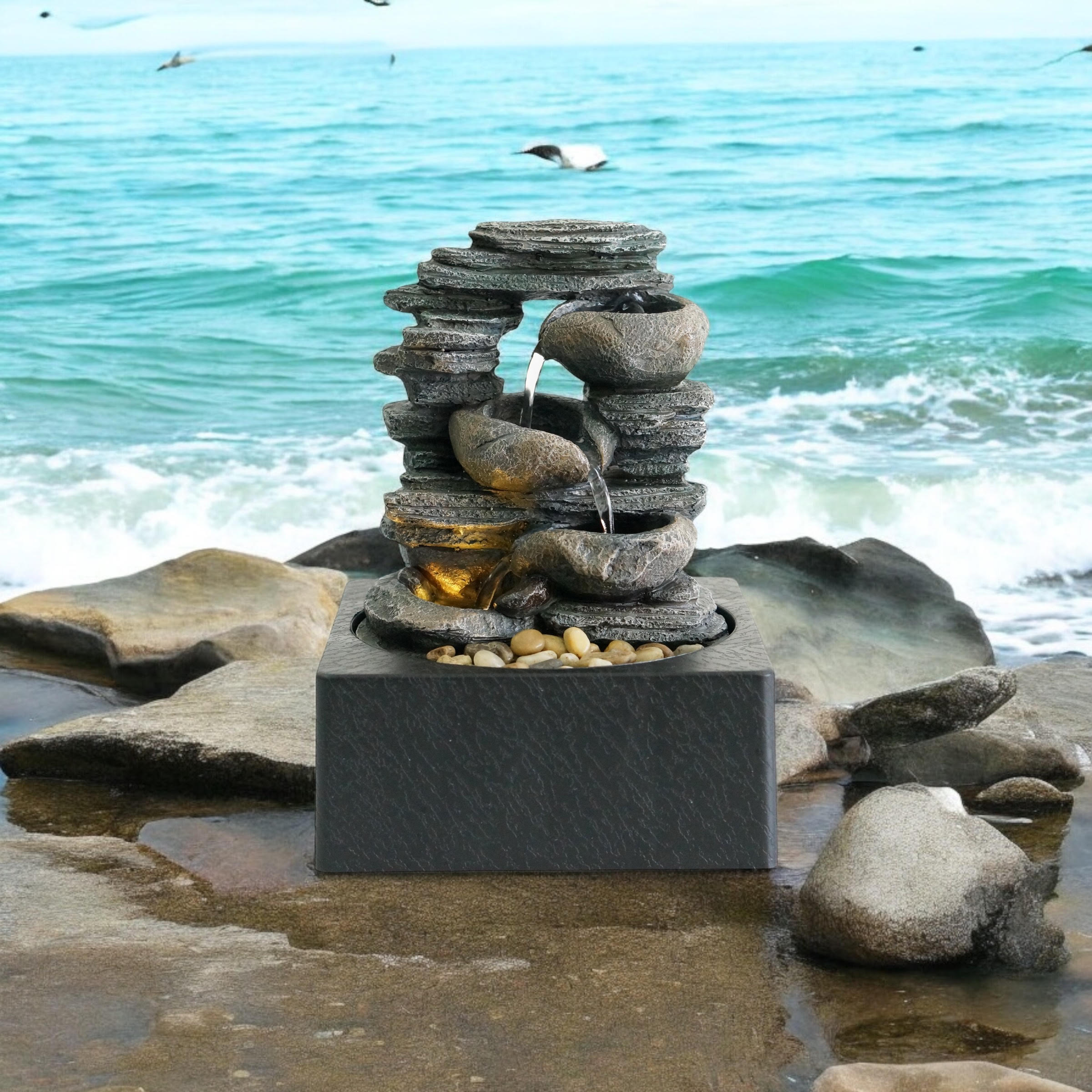 MSL 24cm Tabletop Fountain, Hand Finished, 240V