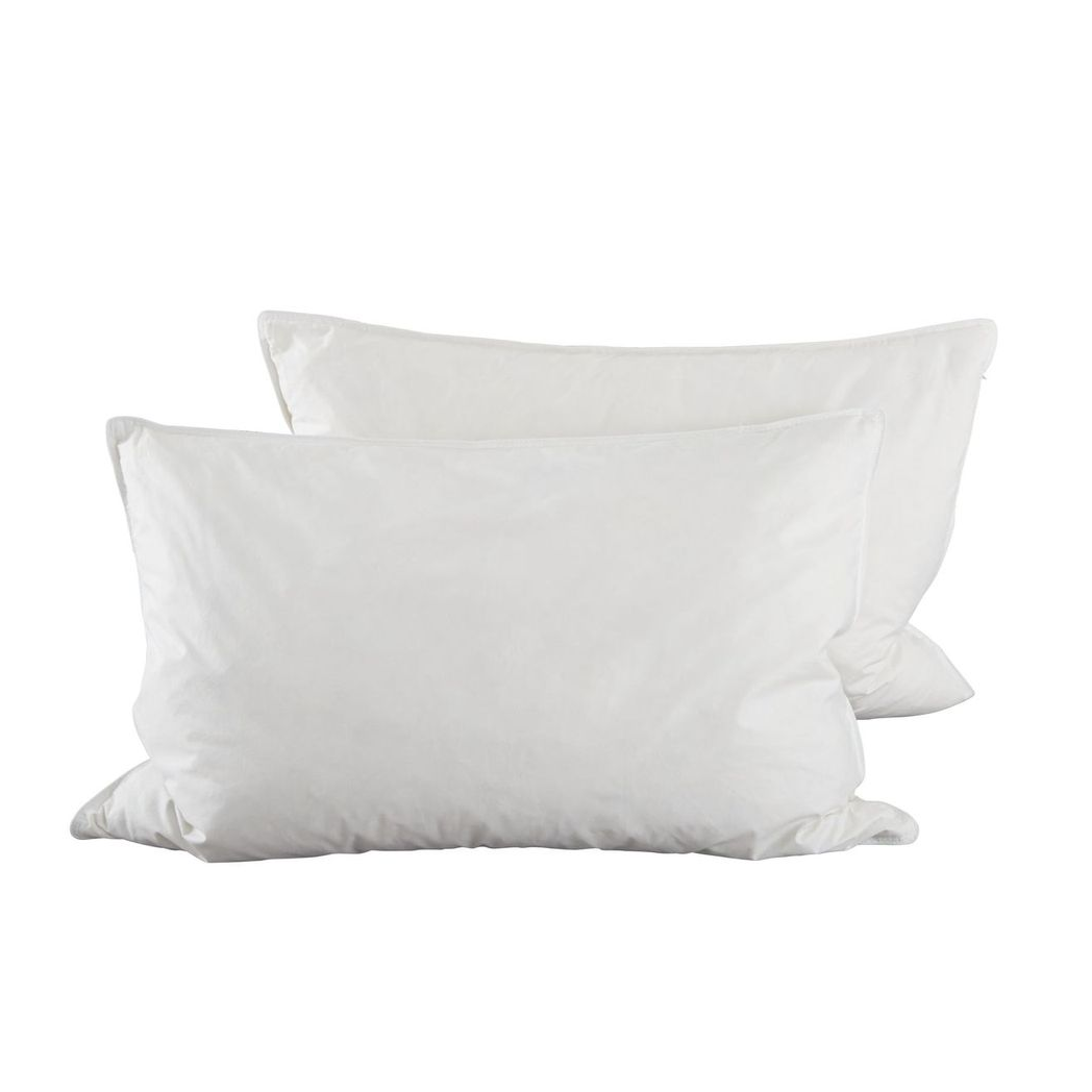 Harwoods Duck Feather Pillow Pair with Cotton Case