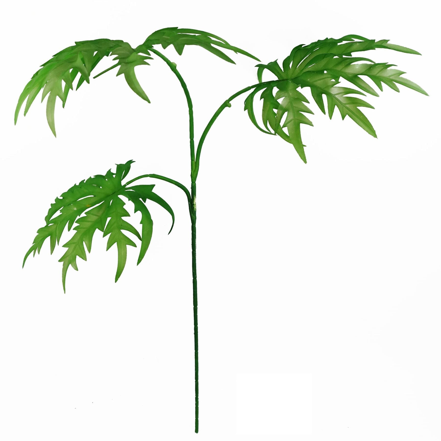 Pack of 6 Artificial Foliage Leaf Stems 85cm Wired Shapable Plastic Branches