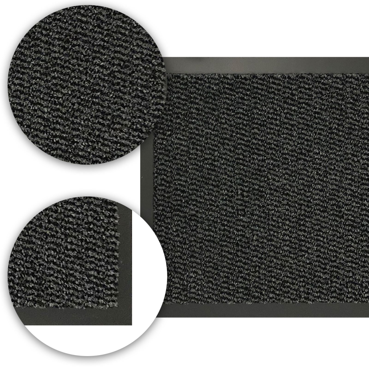 Unbranded Anthracite Barrier Mat 90 x 200 - Hard Wearing Dirt Barrier for High Traffic Areas