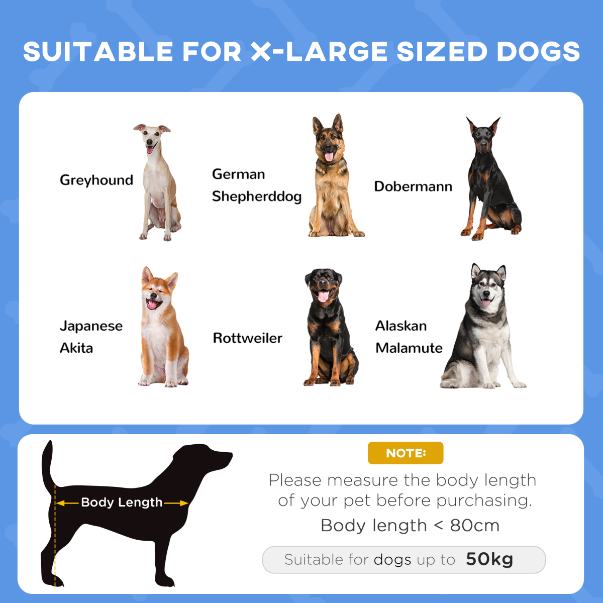 PawHut 122cm Elevated Dog Bed Outdoor Raised Pet Cot with Removable Canopy