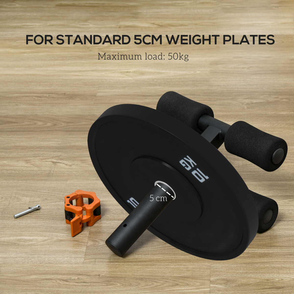 SPORTNOW Tib Bar Tibialis Trainer for 2in/5cm Weight Plates