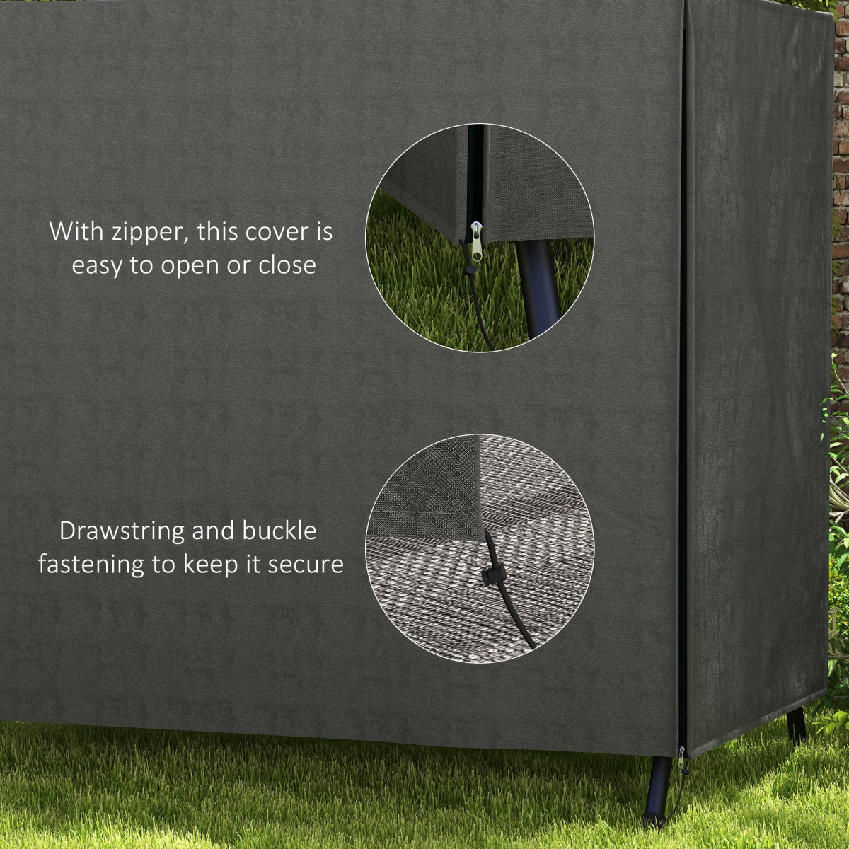 Outsunny Large Outdoor Swing Chair Cover, Dark Grey, Oxford Fabric, Garden Furniture Protector for 3-Seater Patio Swing Chair