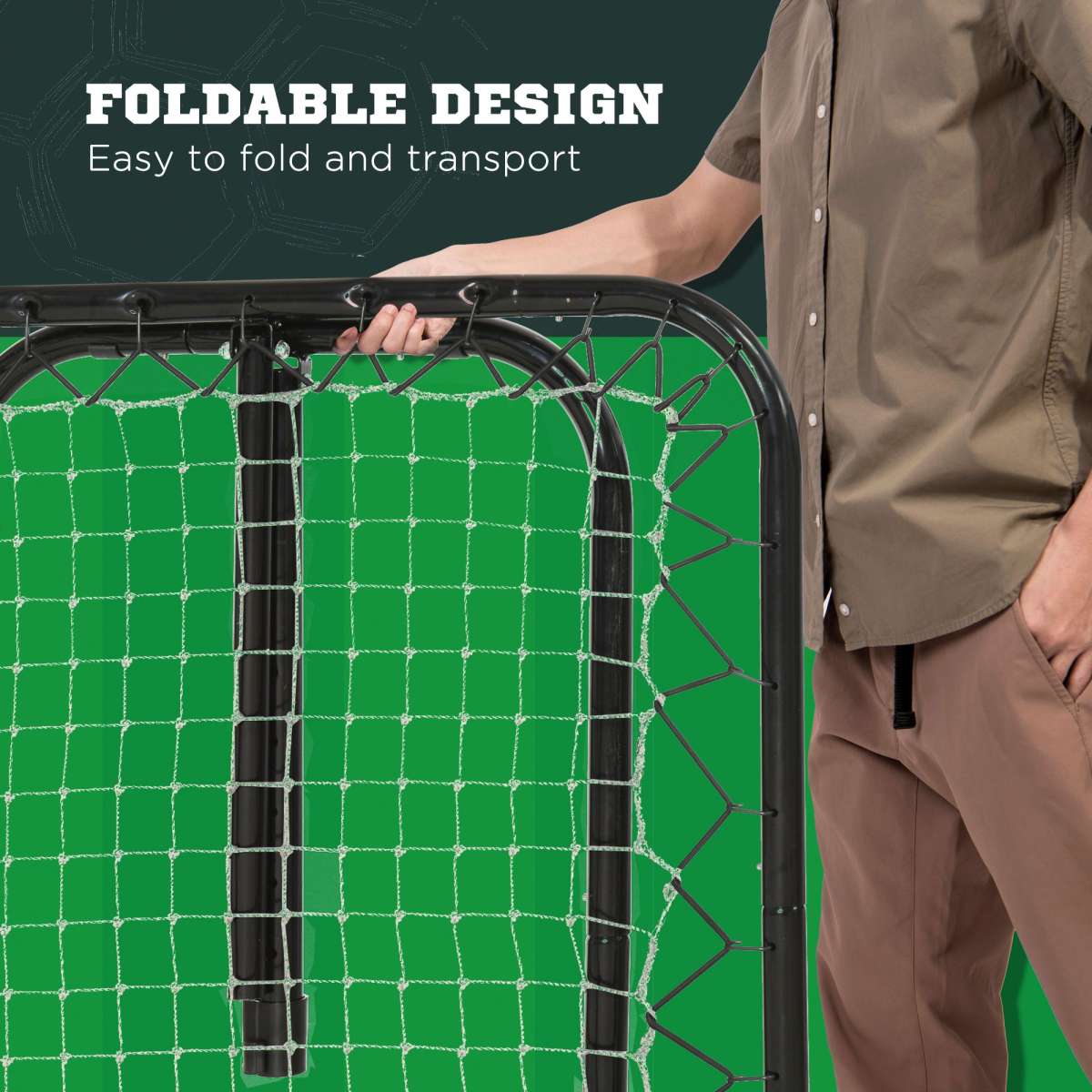 Adjustable Rebounder Net Training Goal for Football & Baseball