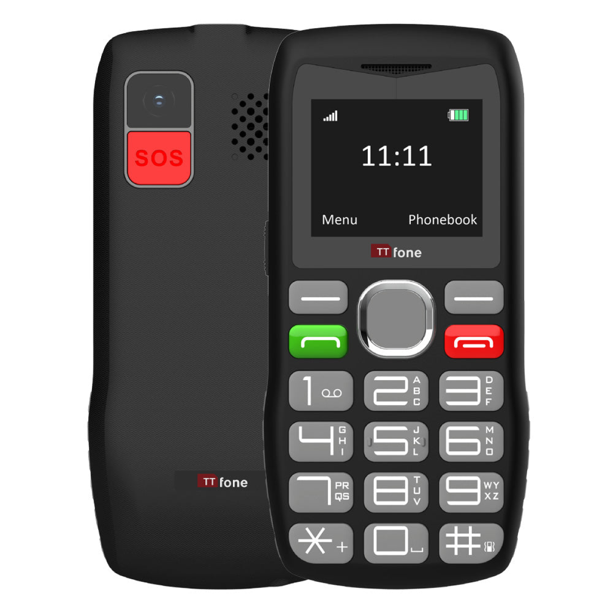 TTfone TT890 4G Senior Phone  Easy to Use Big Button Mobile Phone with Emergency Assistance Button, USB-C Charging, Bluetooth, Camera  Unlocked with Mains Charger and GiffGaff Sim Card