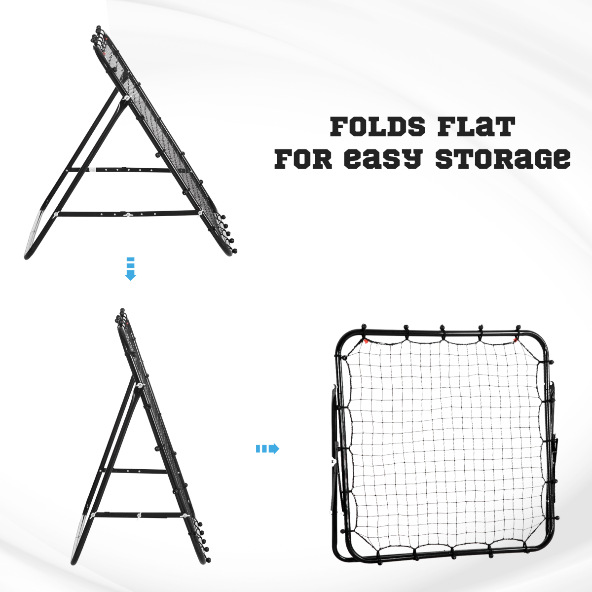 HOMCOM Rebounder Net Training Goal for Kids and Adults - Black