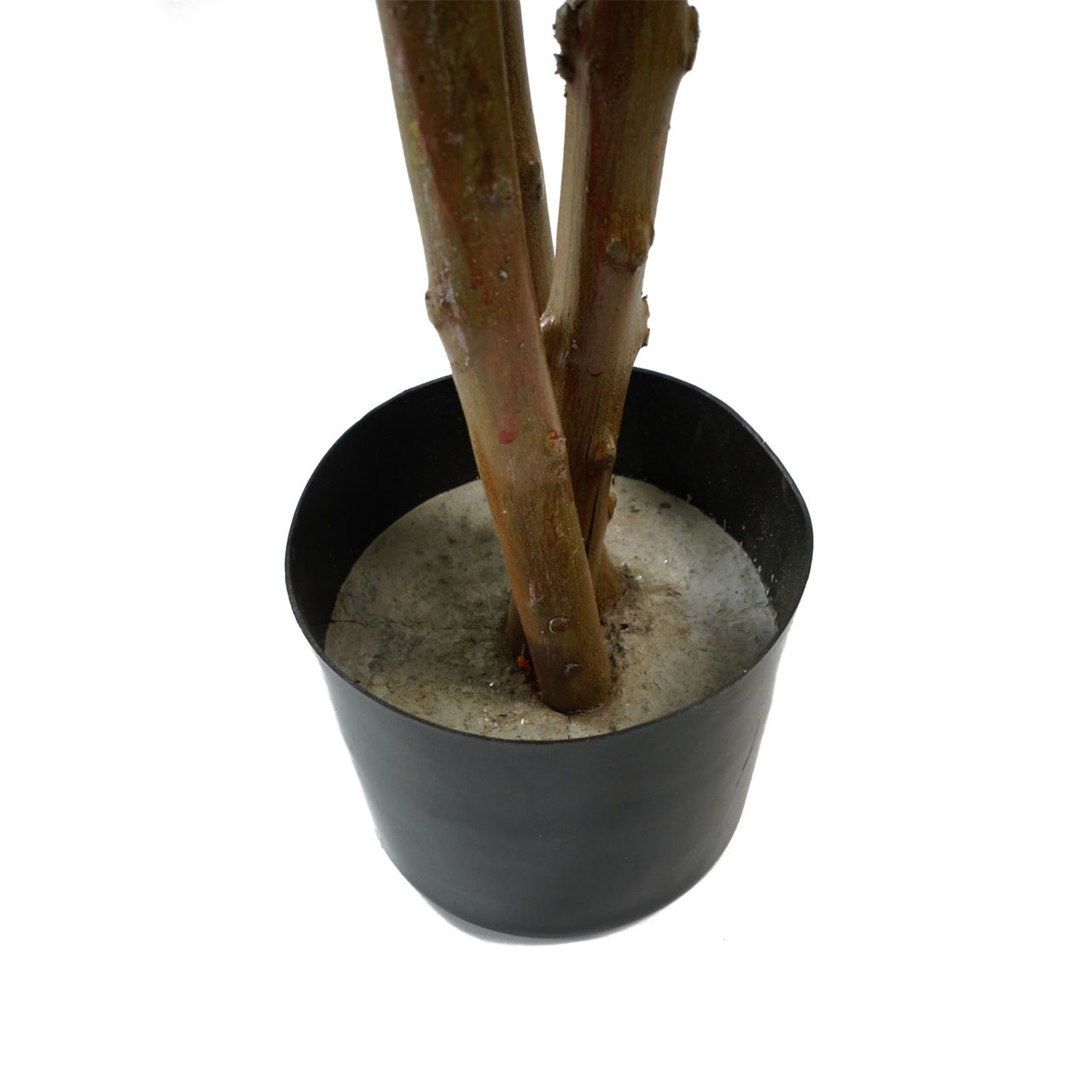 140cm UV Resistant Artificial Mango Leaf Tree with Natural Wood Trunk, Potted Indoor/Outdoor Plant