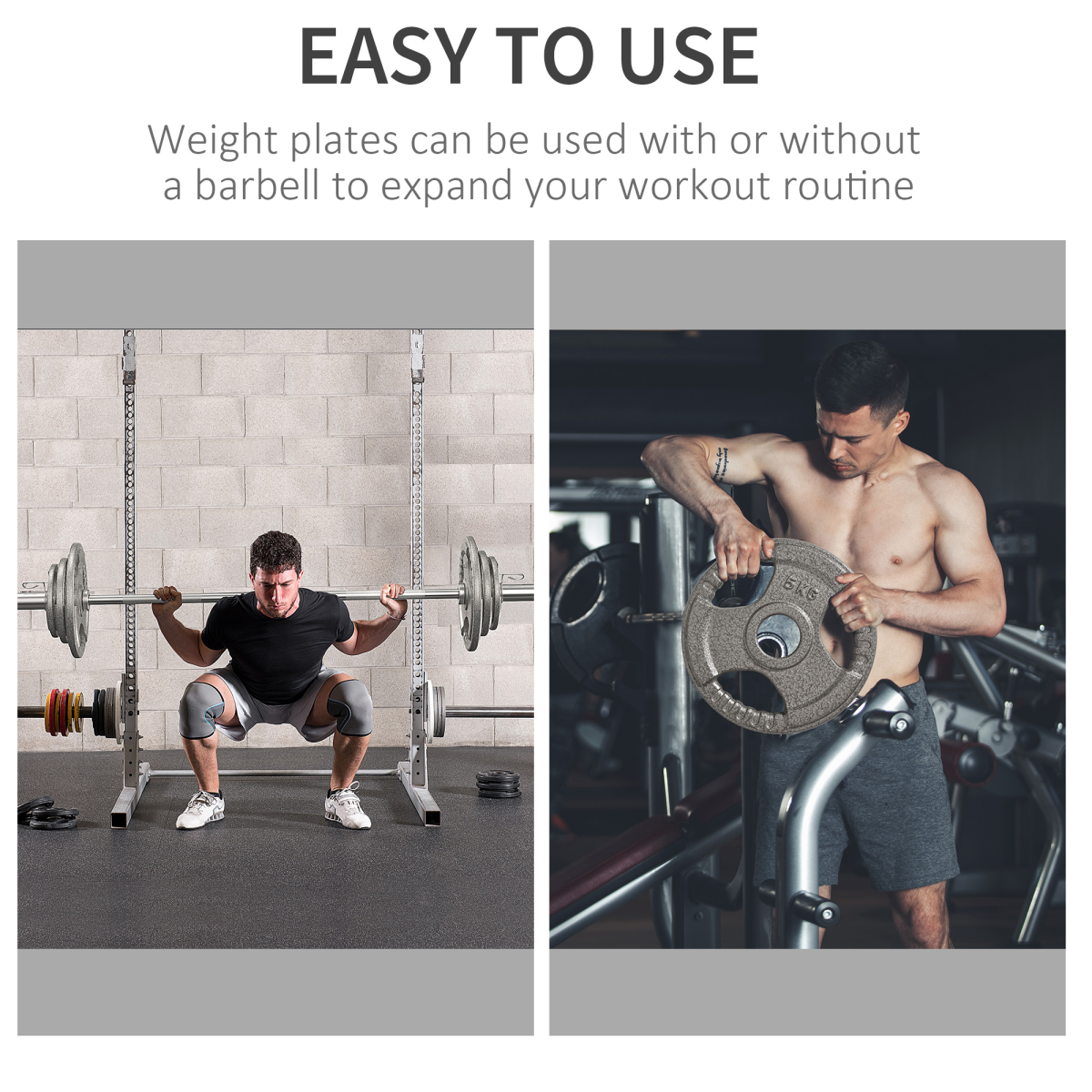 2" Olympic Weight Plates Set, 15kg Total (2 x 5kg, 2 x 2.5kg)