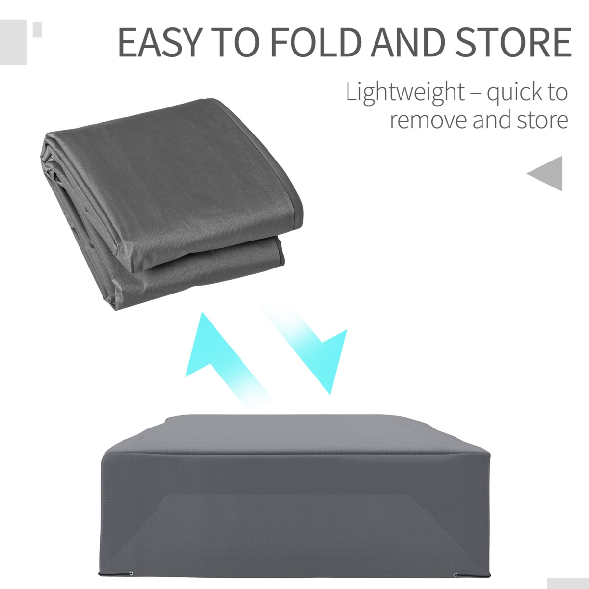 Outdoor Garden Furniture Cover, Water & UV Resistant, 225 x 210cm
