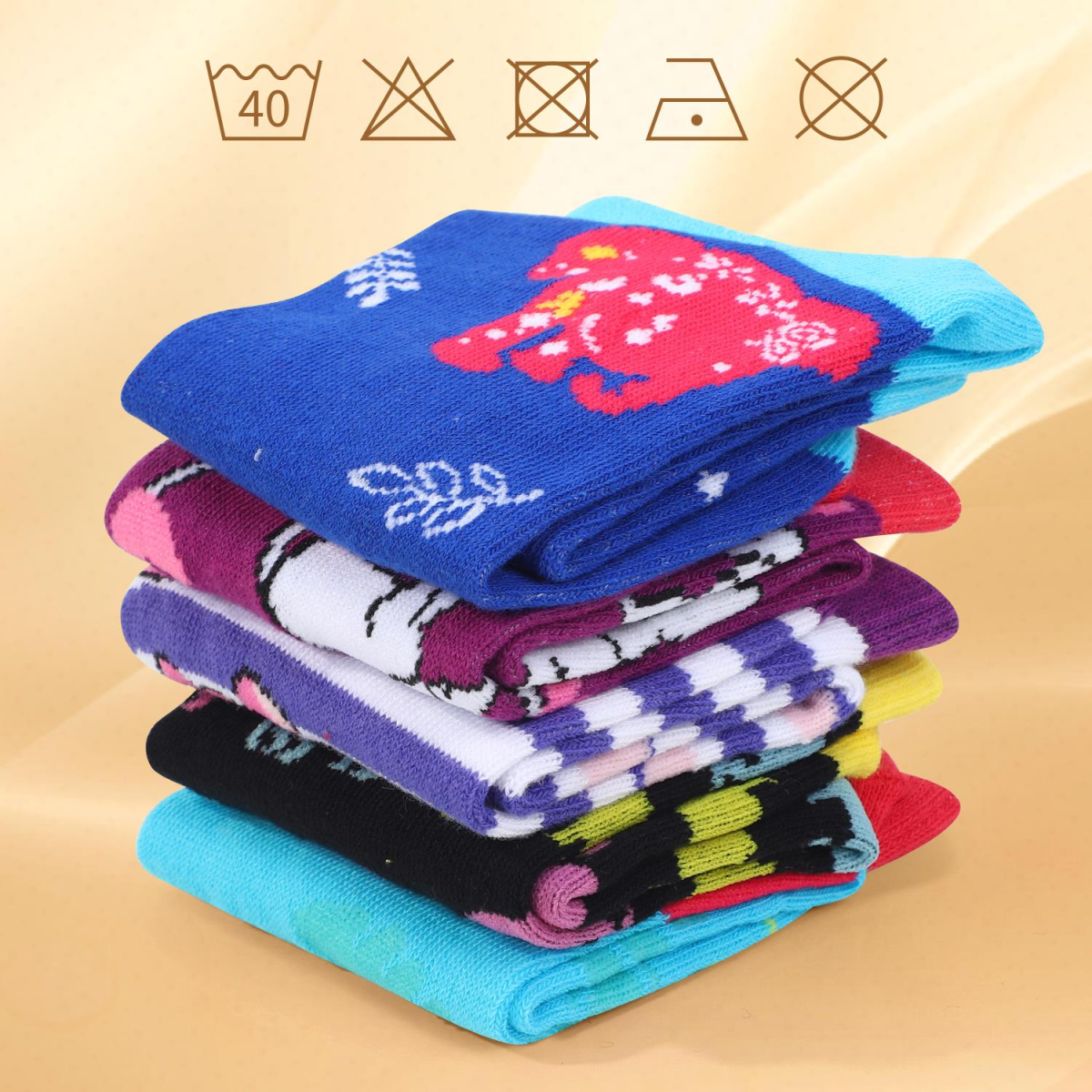 Vinsani Elephant Socks 5 Pack 1010413