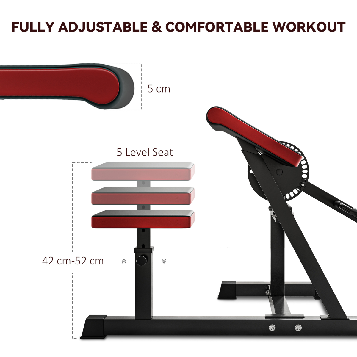 SPORTNOW Adjustable Preacher Curl Bench for Biceps & Triceps, 120 kg
