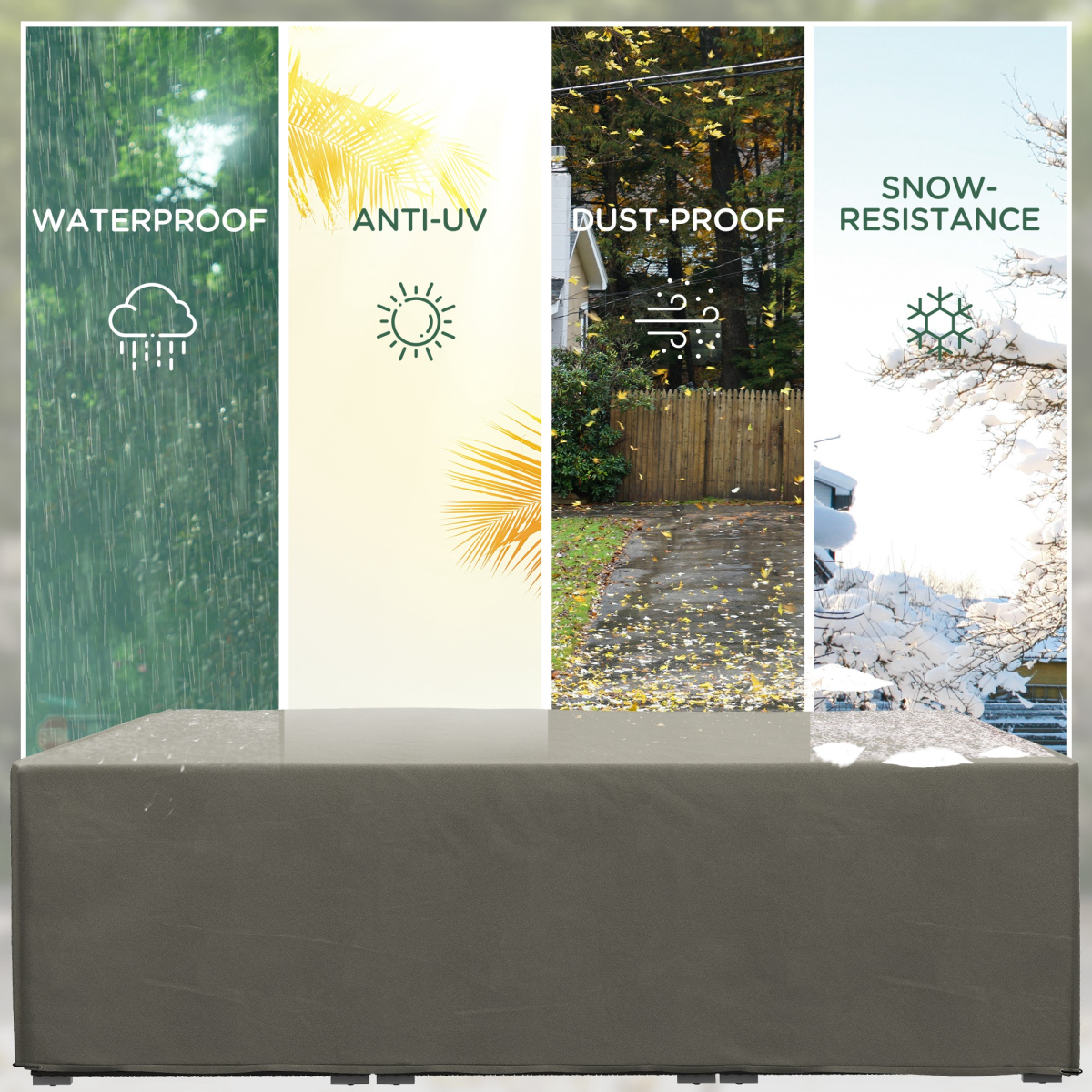 Outsunny Waterproof Garden Furniture Cover for Rattan Patio Sets