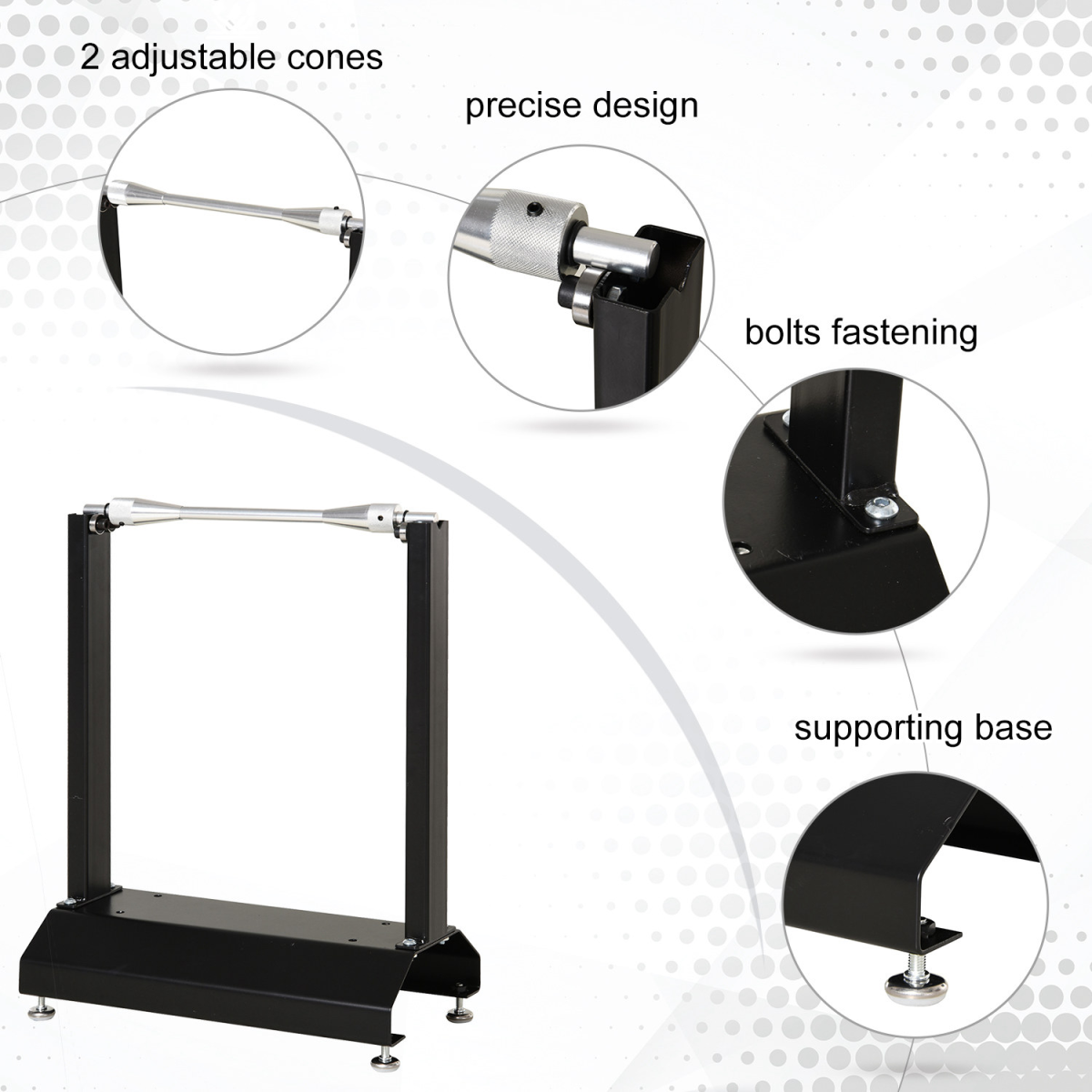 Motorcycle and Bicycle Wheel Balance Stand, Rotating Wheel, 30kg Capacity
