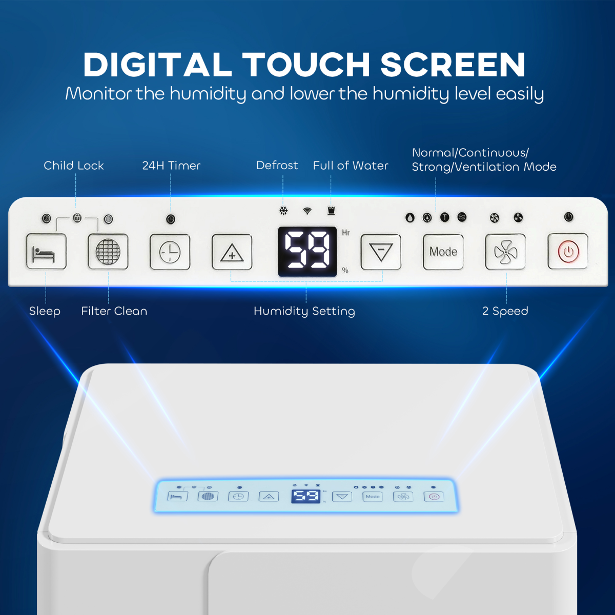 HOMCOM 30L Dehumidifier with Washable Filter, Auto Defrost, Laundry Drying