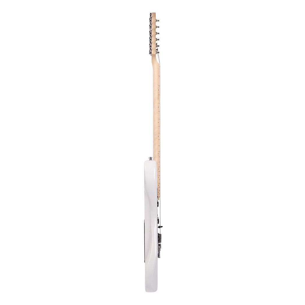 Glarry GST Stylish Electric Guitar Kit with Black Pickguard White