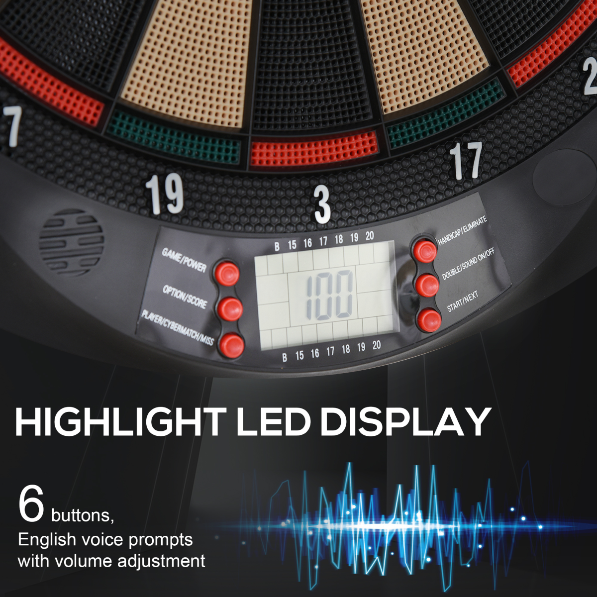 Electronic Dartboard, 26 Games, 185 Variations, 6 Darts