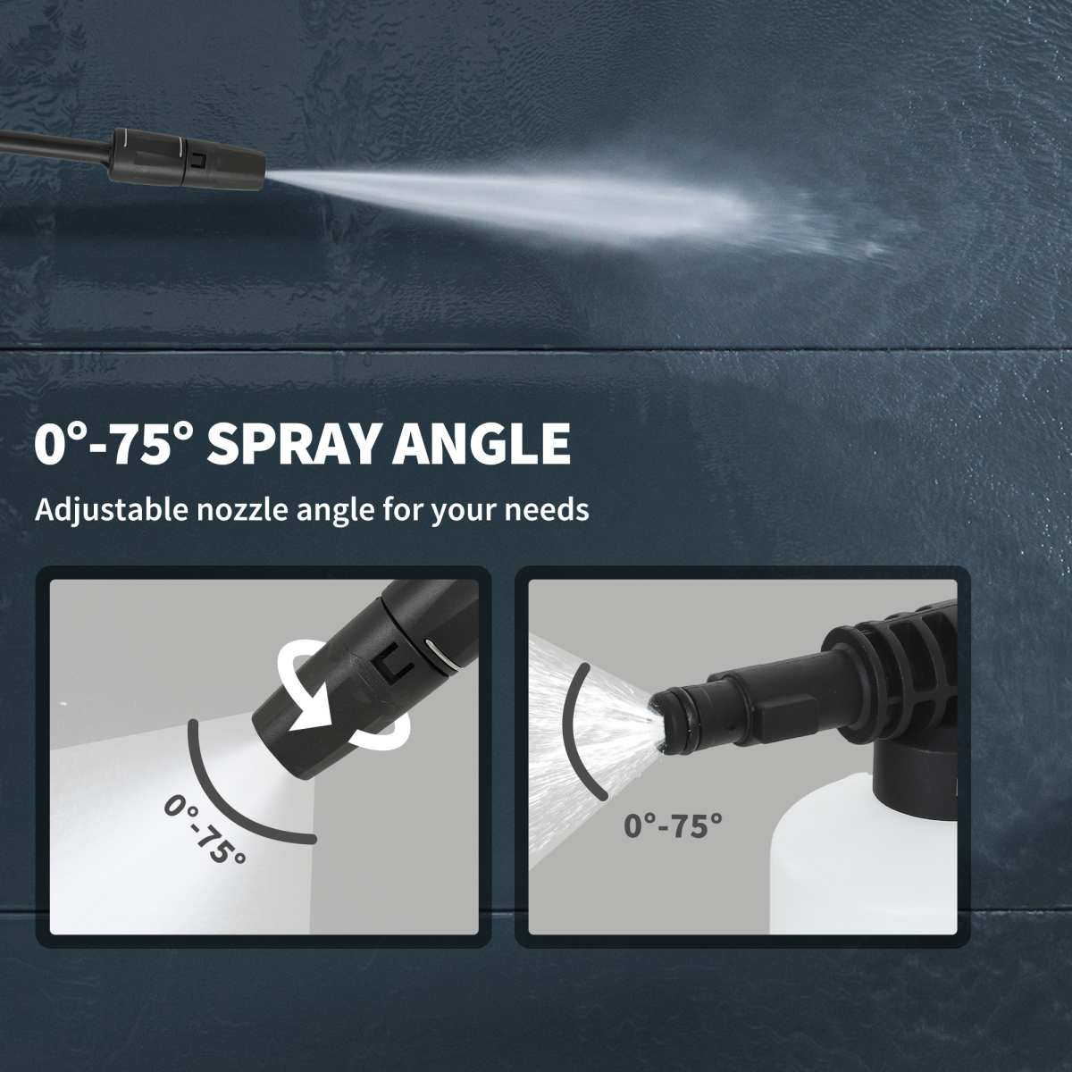 Outsunny 2200W 170 Bar Pressure Washer with Adjustable Nozzle