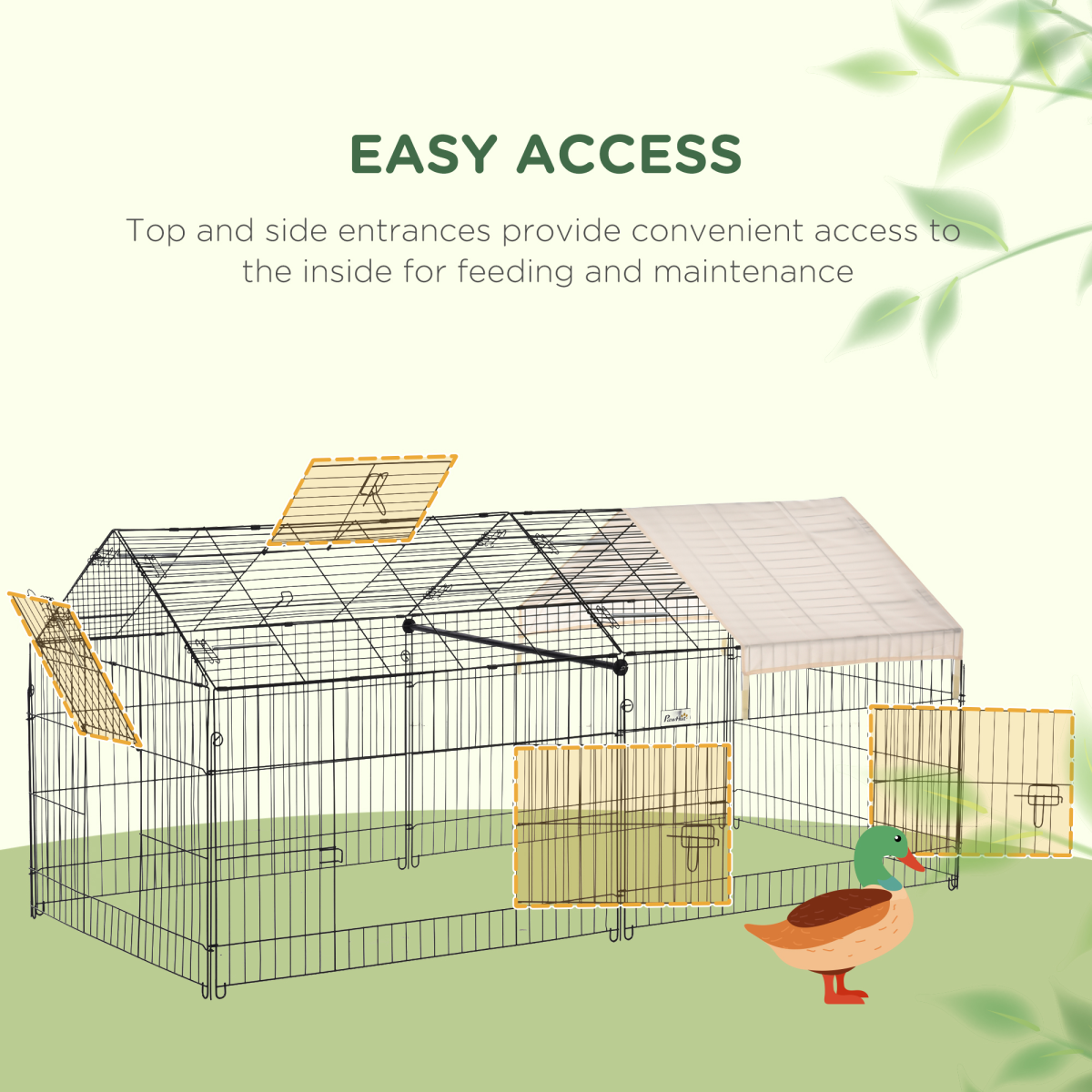 PawHut Spacious Outdoor Pet Shelter with Weather Cover, Portable