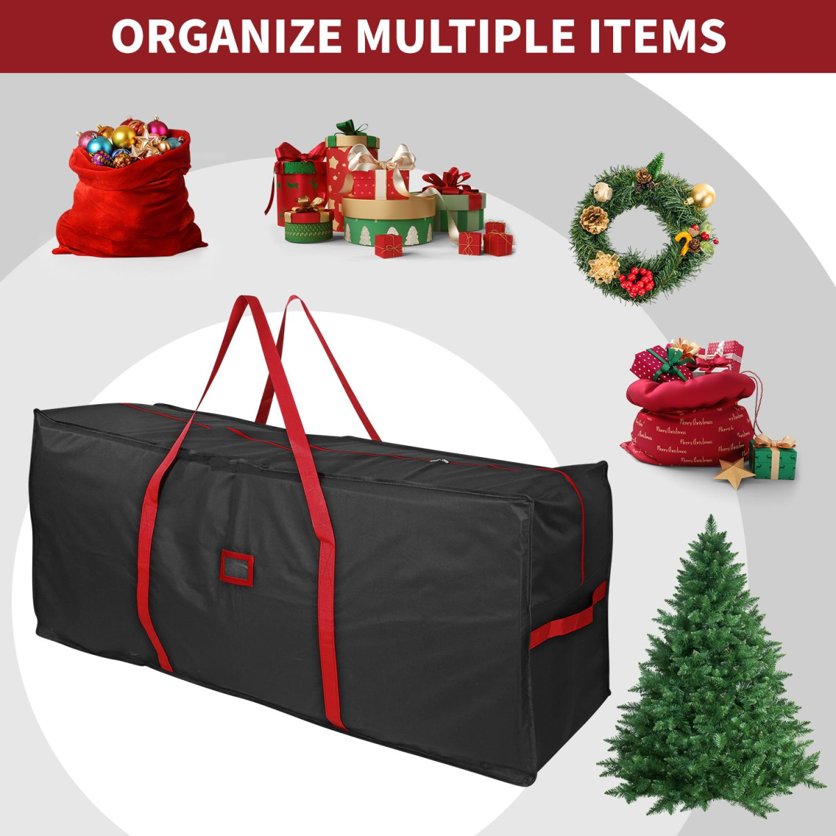 Vinsani Black Deluxe Christmas Tree Storage Bag