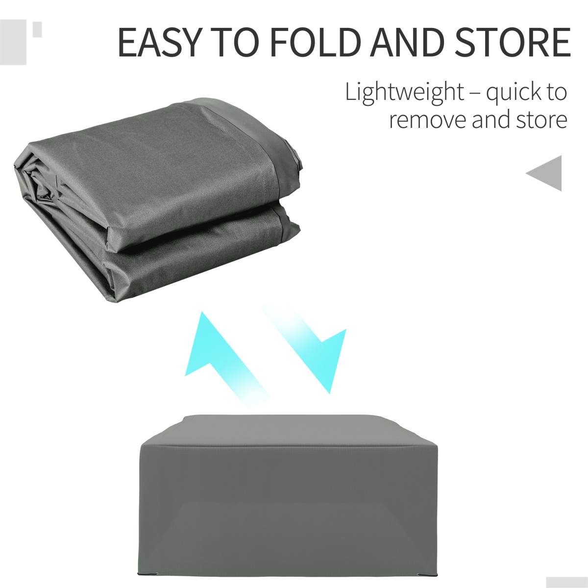 Outsunny 275 x 205cm Garden Furniture Cover, Water and UV Resistant PE Coated Oxford Fabric