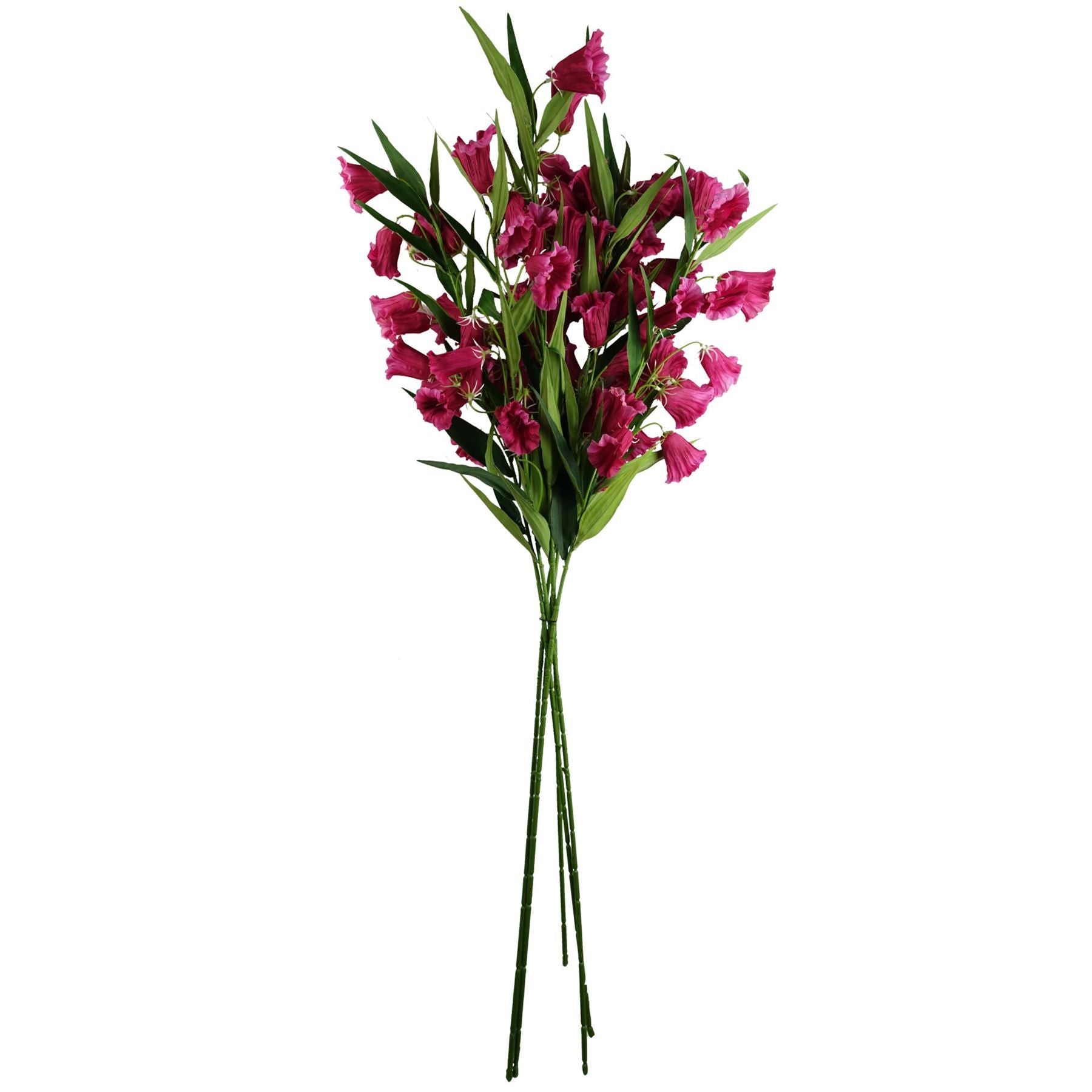 Leaf 100cm Trumpet Artificial Flower Stem Fuchsia Pink