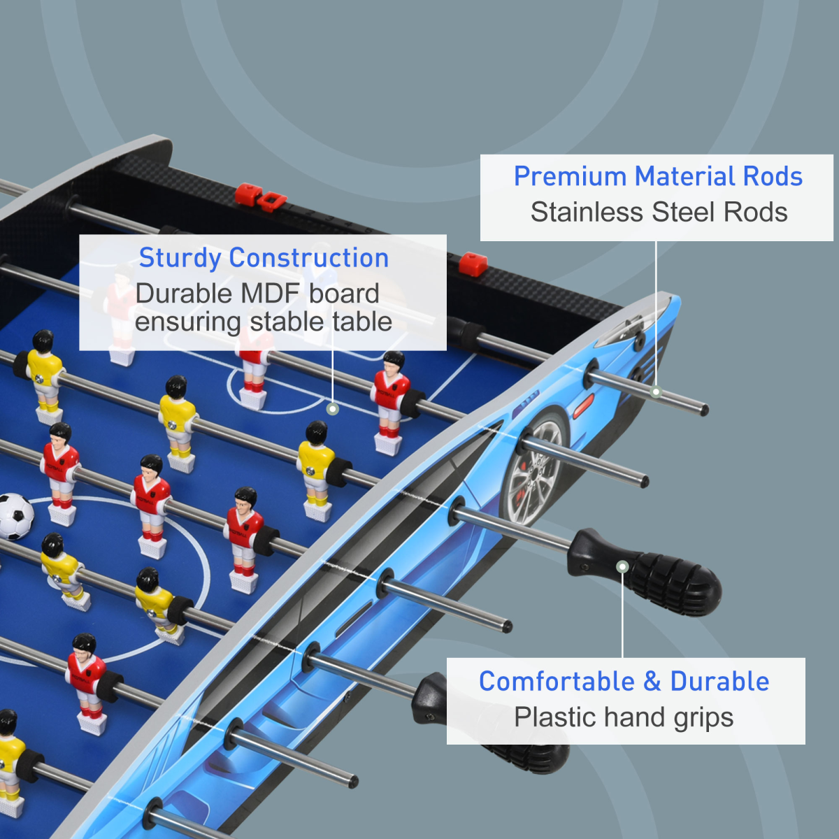 2ft Foosball Table Arcade Competition Sized for Kids and Adults, Indoor, HOMCOM