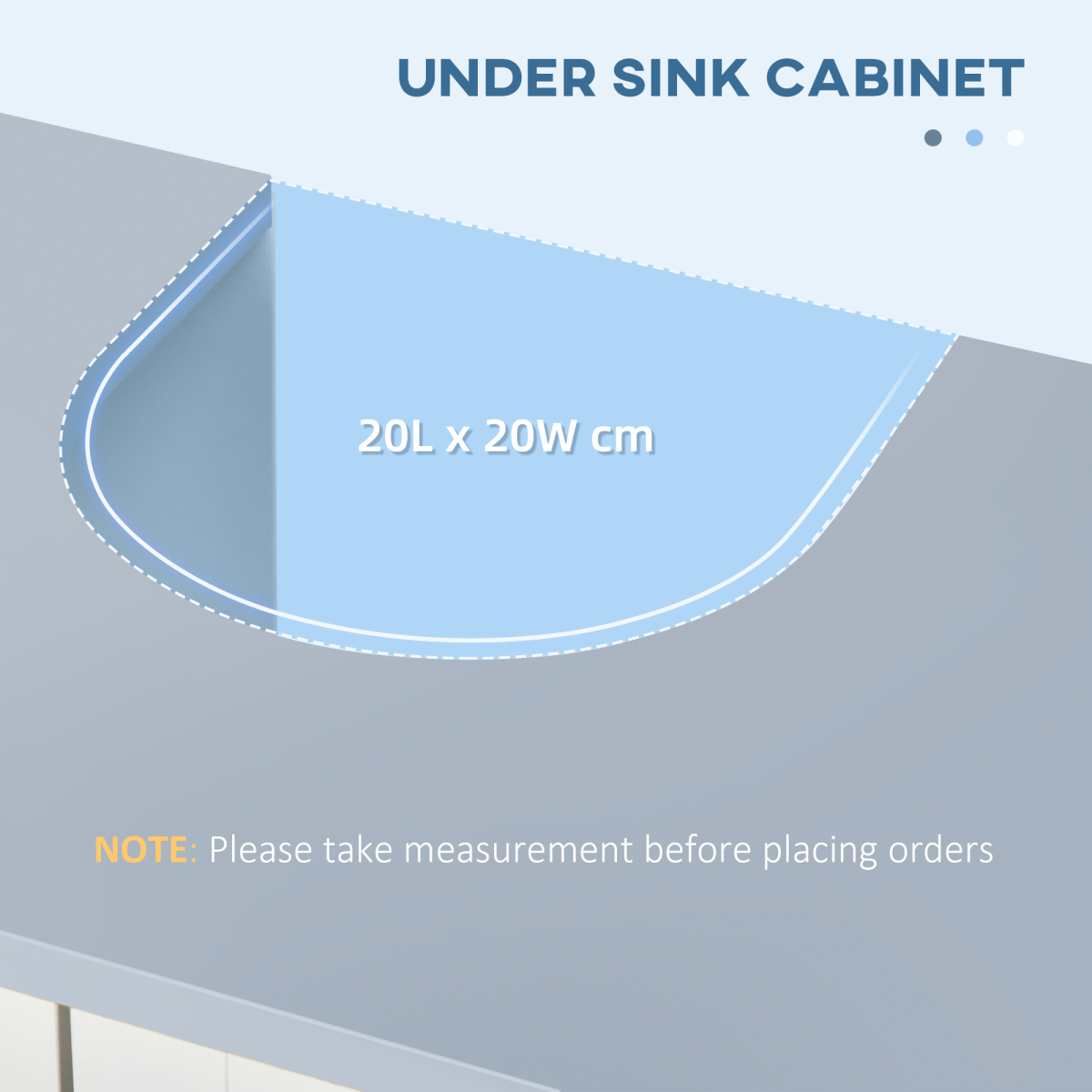Kleankin Pedestal Under Sink Bathroom Cabinet, White, Storage Vanity Unit with Adjustable Shelf