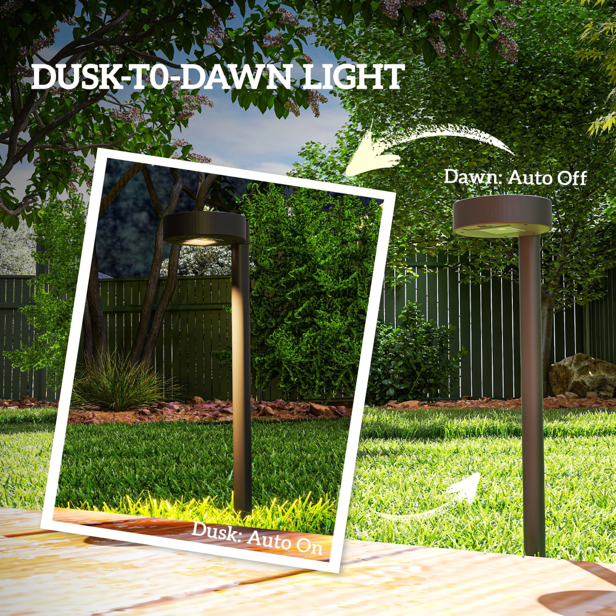 Outsunny 8 Pack Solar LED Pathway Stake Lights, IP44, Auto On/Off