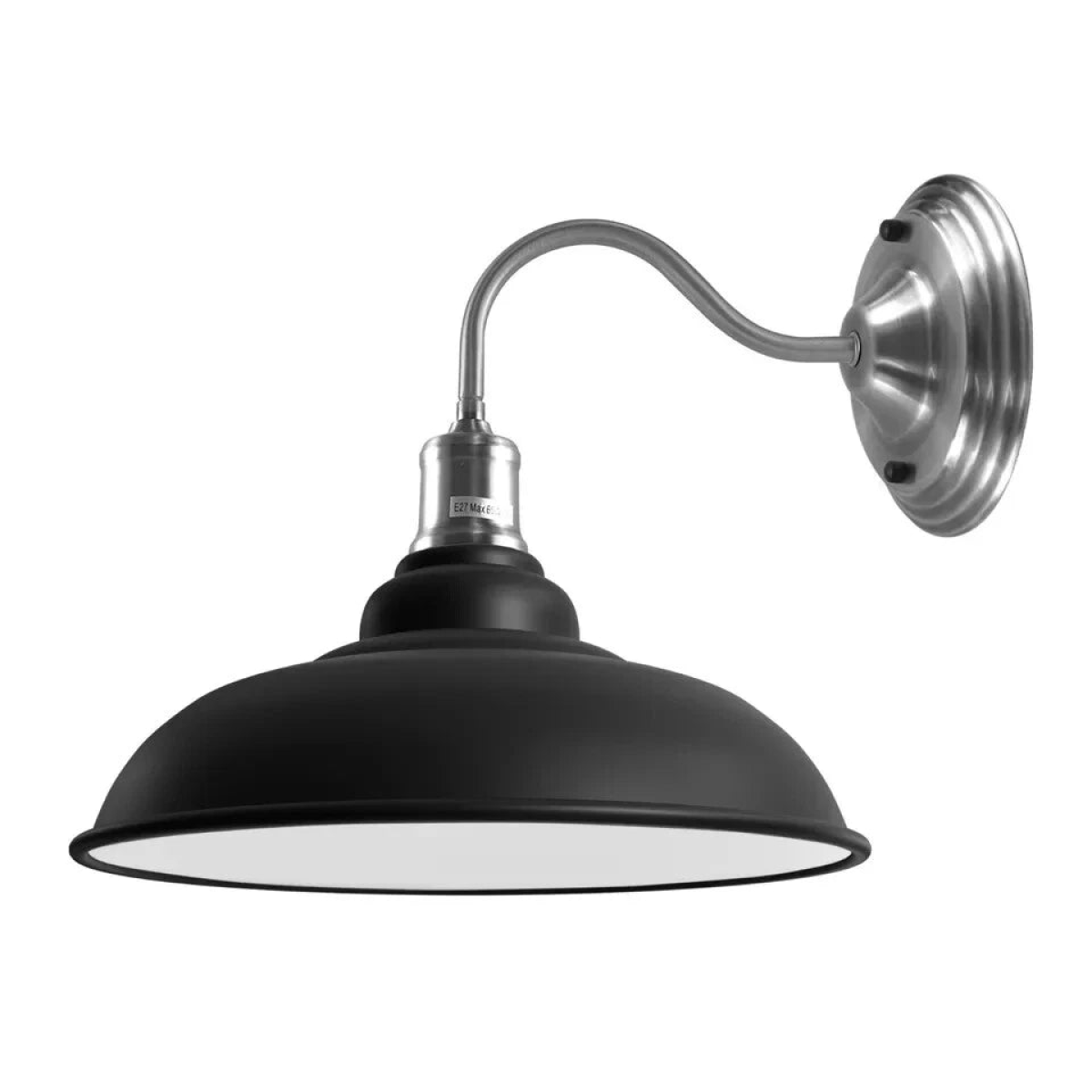 Vintage Black Metal Wall Light  Living Room Retro Industrial Lighting ~1665