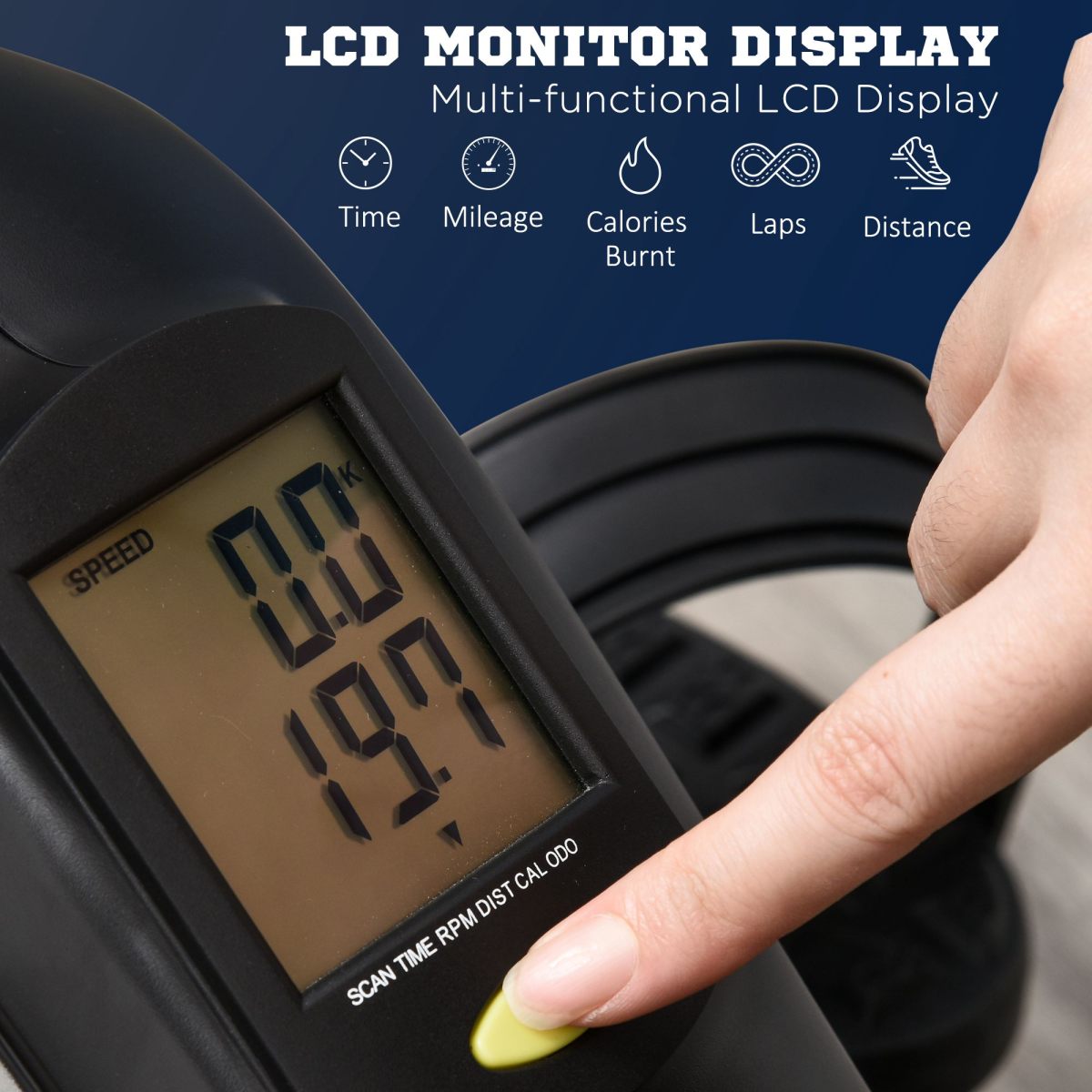 Mini Exercise Bike with 8-Level Magnetic Resistance and LCD Display