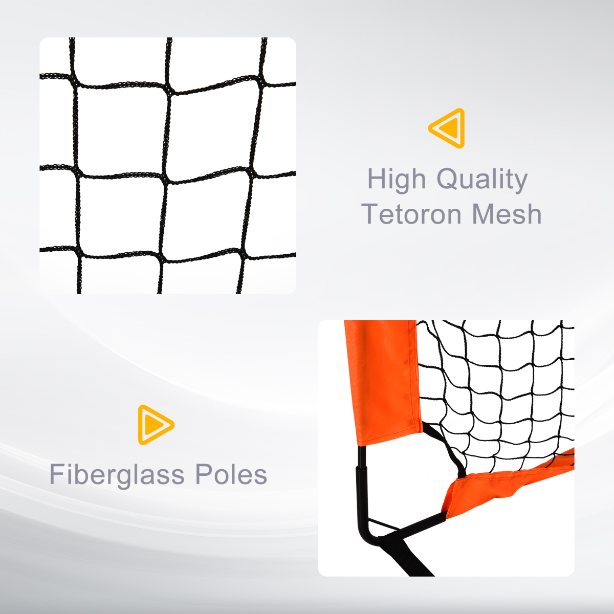 Foldable Steel Frame Soccer Goal with Carry Bag, 6' x 3
