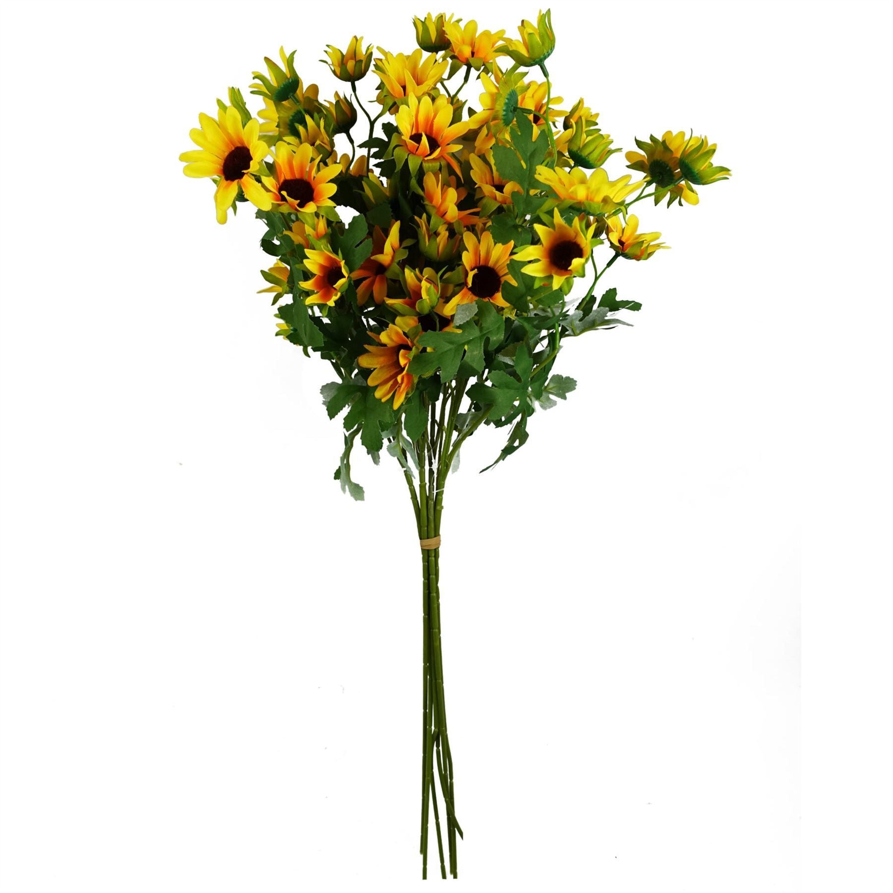 Leaf Pack of 6 70cm Artificial Yellow Daisy Flower Spray